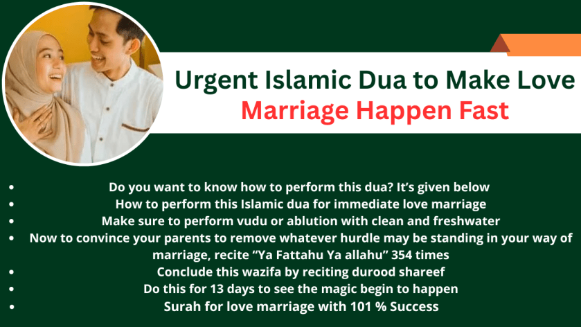 Urgent Islamic Dua to Make Love Marriage Happen Fast